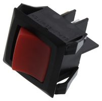 CARLING TECHNOLOGIES LRGSCK611-R-S-B-0/125N 开关, 船型, DPST, 20A, 250V, 红色