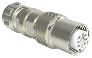 TE CONNECTIVITY 1-2308336-1 传感器连接器, M12, 母, 4路, 电缆