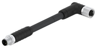 TE CONNECTIVITY T4152699L14-005 SENSOR CORD, 4P M12 PLUG-R/A RCPT, 5M