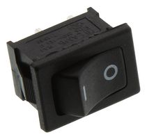 E-SWITCH RA1113112R. 船型开关, SPST, 黑色, 面板