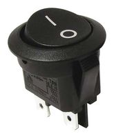 E-SWITCH RR812C1121. ROCKER SWITCH, DPST, BLACK, PANEL