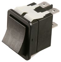 E-SWITCH WB242D1100. 船形开关, DPDT, 20A, 125VAC, 黑色