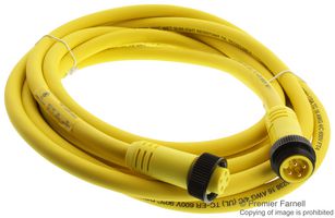 MOLEX 1300100867. CIRCULAR CABLE, 4 POS PLUG-RCPT, 4M