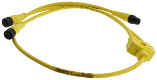 MOLEX 120068-0250 线缆, Y-分接器, M12 公-2 X 母/31.5英寸