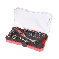 DURATOOL 22-27110 15 Piece Socket Set 3/8" Ratchet