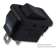ZF PRK22J5BBBNN 开关, 船型, SPST, 3A, 250V, 黑色
