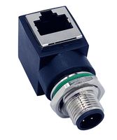NORCOMP RJM12MD04RA001 ADAPTR, R/A 4P M12 PLUG-RJ45 JACK, D COD
