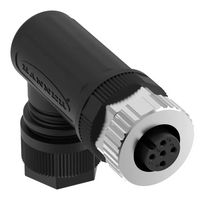 BANNER ENGINEERING BFW-M12F5A-6SL. SENSOR CONN, M12, R/A RCPT, 5POS, CABLE