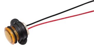VCC / VISUAL COMMUNICATIONS COMPANY CNX714C400FVW 发光二极管指示器, 面板安装, 14MM, 黄色, 28V