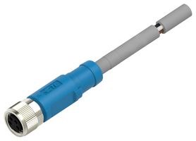 TE CONNECTIVITY T4051320004-005 传感器线缆, 4P, M8 母-自由线端, 5M
