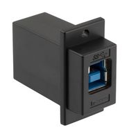 L-COM ECF504-3BA-BLK. 适配器, USB, 3.0 B 母-A 母, 黑色