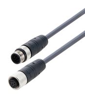 L-COM TRG884-C6G-05M SENSOR CORD, 8P M12 PLUG-RCPT, 19.7"