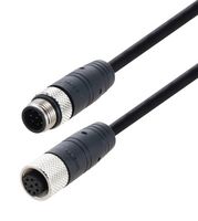 L-COM TRG884-P6B-05M SENSOR CORD, 8P M12 PLUG-RCPT, 19.7"