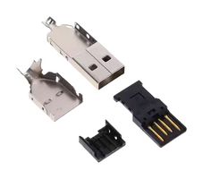 AMPHENOL COMMUNICATIONS SOLUTIONS UE28AM54130 USB CONN, 2.0 TYPE A, PLUG, 4POS