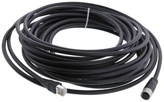 MOLEX 130048-0305 SENSOR CORD, 4P M12 PLUG-RJ45 PLUG/16.4