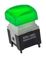 NKK SWITCHES KP0115ACBKG03RGBP-2FJB PB SW, SPST, 0.1A/12VDC/THT, RED/GRN/BLU