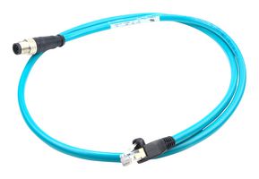 MOLEX 130048-0205 传感器 线缆, 4P M12公-RJ45公, 3.3