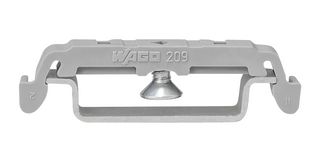 WAGO 0209-0123 MOUNTING FOOT W/ SCREW, GRY, DIN-35 RAIL