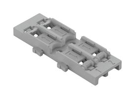WAGO 221-2522 安装载体, 2路, DIN35 轨, 灰色