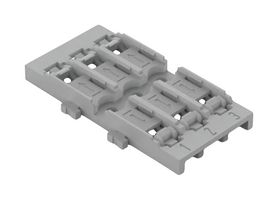 WAGO 221-2523 安装载体, 3路, DIN35 轨, 灰色