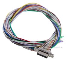 ITT CANNON MDLM-21P6PS18B-F222 CABLE ASSY, MICRO-D PLUG-FREE END, 18"