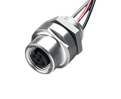 MOLEX DEL-120070-0168 CABLE ASSY, 4P M12 RCPT-FREE END, 19.7"