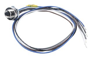 MOLEX 120070-5206 SENSOR CORD, 5P M12 RCPT-FREE END, 12"