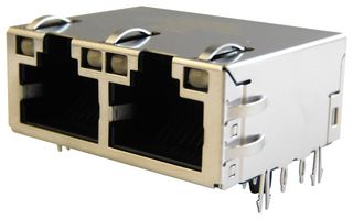 STEWART CONNECTOR SS-74810-002 RJ45 CONN, JACK, 8P8C, 2PORT, PRESS-FIT