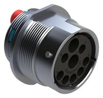 AMPHENOL SINE/TUCHEL AHDBM04-24-91PR16. 圆形 连接器, 母, 9路, 压接