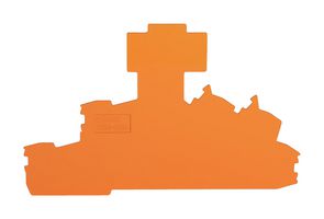 WAGO 2203-6694 END & INTERMEDIATE PLATE, ORANGE, 1MM