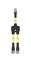 BANNER ENGINEERING CSB-M1281M1281. SPLITTER CBL, 8P M12 PLUG-2X RCPT, 11.8"
