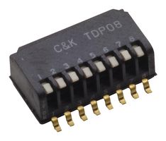 C&K COMPONENTS TDP08H1SBD1 开关, DIP, 0.025A, 24V, 8路, SMD
