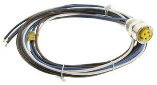 MOLEX DEL-1300130301 圆形电缆, 4 路母-辫状线, 10M
