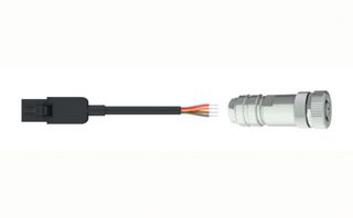 STEGO 244446 SENSOR CORD, 4 POS M12 PLUG-WTB RCPT, 5M
