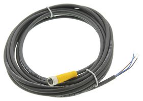 TURCK PKG 3M-4/S90 SENSOR CORD, M8 3P RCPT-FREE END, 4M