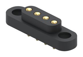 MILL-MAX 858-10-004-10-002000 连接器, 弹簧加载针座, 4路, 4MM, TH