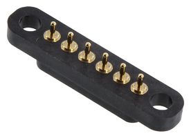 MILL-MAX 858-10-006-10-002000 连接器, 弹簧加载针座, 6路, 4MM, TH