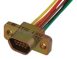 ITT CANNON MDM-9SH003L CABLE ASSY, MICRO-D RCPT-FREE END, 18"