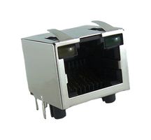AMPHENOL COMMUNICATIONS SOLUTIONS RJHSE5480A1 连接器, RJ45, 直角插座, 8P8C, 1端口, TH