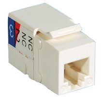 MCM CUSTOM AUDIO 50-10795 连接器, RJ11 语音与数据连接器嵌芯, 白色
