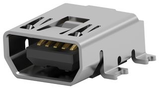 AMP - TE CONNECTIVITY 1775051-1 连接器, MINI USB, 2.0 AB, 直角 母, 5P