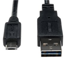 EATON TRIPP LITE UR050-001-24G USB CABLE, 2.0 TYPE A-MICRO B PLUG, 1FT
