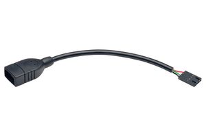 EATON TRIPP LITE U024-06N-IDC USB CABLE, 2.0 TYPE A RCPT-FREE END, 6"