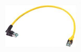 HARTING 09488587587003 电缆, RJ45 公-公, 11.8英寸, 黄色