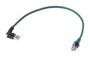 HARTING 09488587588005 电缆, RJ45 公-公, 19.7英寸, 绿色
