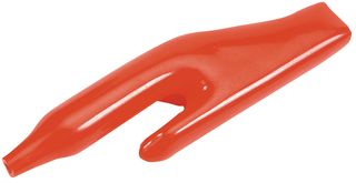 DELTRON COMPONENTS 310-0500 鳄鱼夹绝缘套, 聚氯乙烯, 红色, 95MM