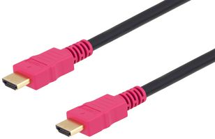 L-COM VHA00001-2M 电缆, HDMI 公-公, 2M, 黑色