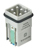 HARTING 09120052634. HEAVY DUTY INSERT, PLUG, 5+PE, 1.5MM2