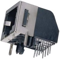 AMPHENOL COMMUNICATIONS SOLUTIONS RJE031882420 插座, CAT3 RJ45 模制插座, 8路, 1 端口