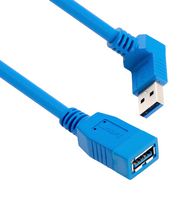 L-COM U3A00066-2M 电缆, USB, 3.0 A 母-直角 A 公, 2M